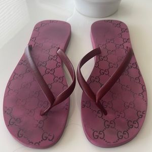Berry Gucci Slides Authetic